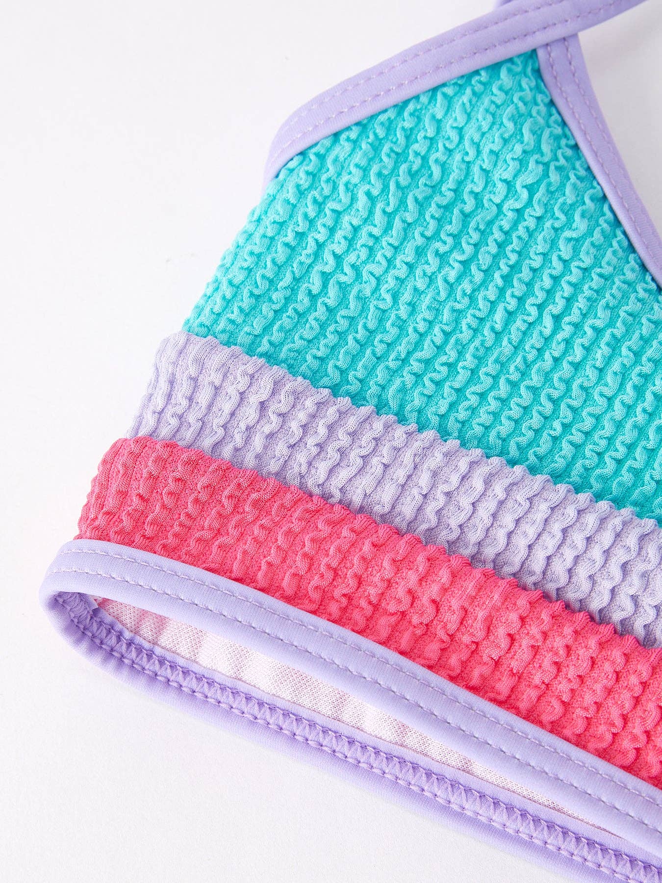 Blue and Pink Stripes Kid's Swimsuit - Foxy’s