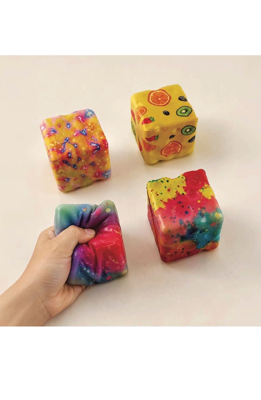Mystery Cheese Cube Squeeze Squishy Stress Relief Toy - Foxy’s