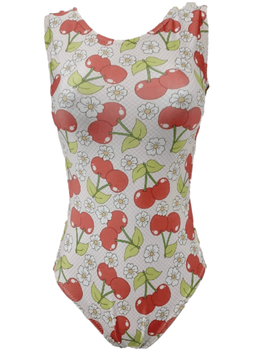 Cherries & Daisies Ultra Soft Leotard , Fun Gymnastics & Dance - Foxy’s