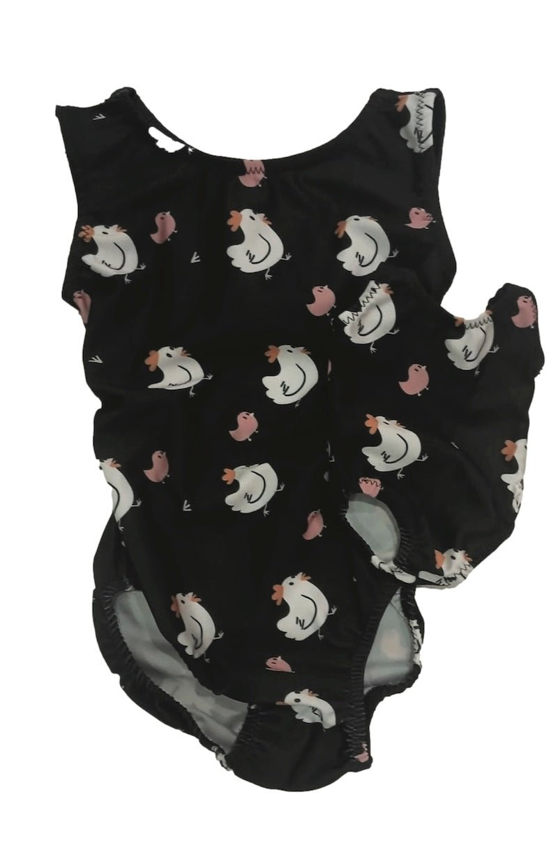 Chicken Farm Tumble Tot Matching Doll Leotard Set for Kids - Foxy’s
