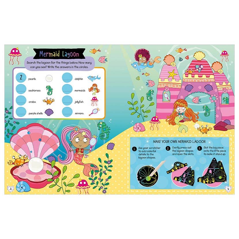 Sticker Activity Book Scratch and Sparkle Mermaids - Foxy’s
