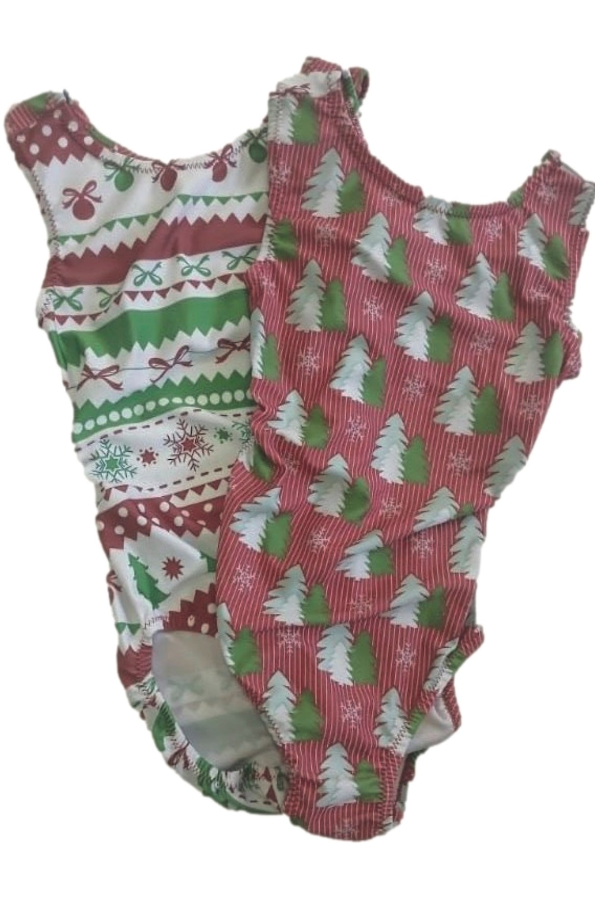 Holly Jolly Christmas Vice Versa Holiday Leotard (Choose Your Style) - Foxy’s