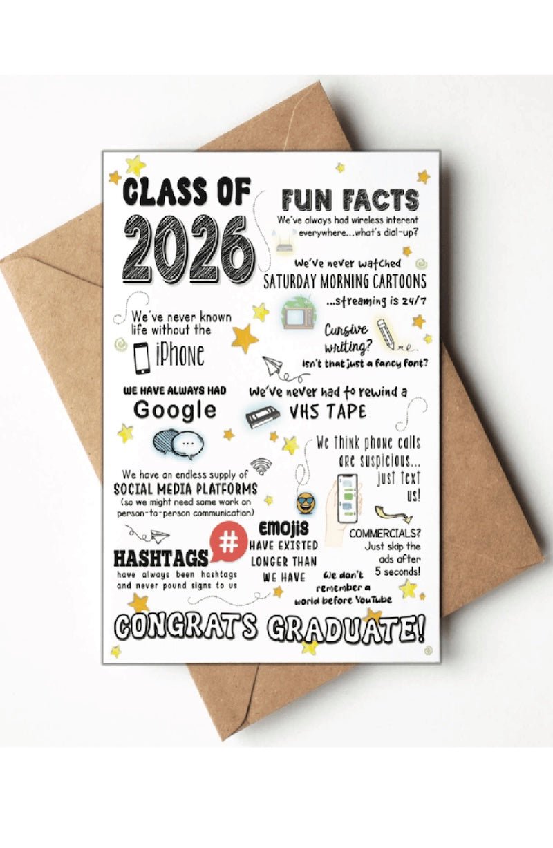 Class of 2026 Graduation Cards for Him or Her - Foxy’s