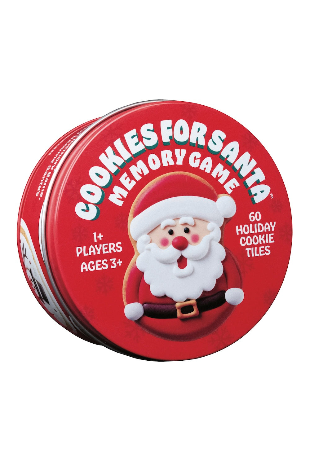 cookies for santa memory game in a tin with santa claus