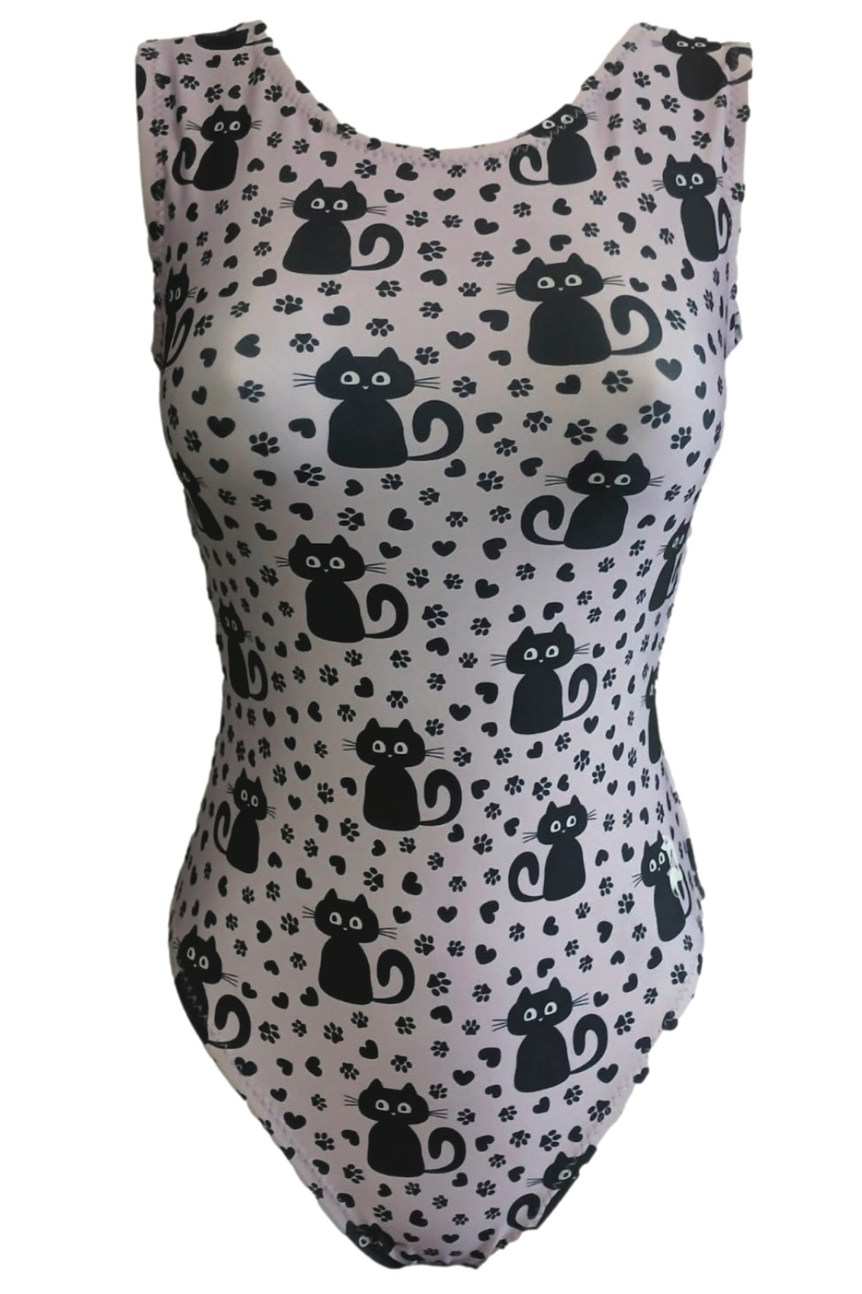 Purrrfectly You Leotard - Girls' Gymnastics Leotard with Cute Cat Print - Foxy's Leos - Foxy’s