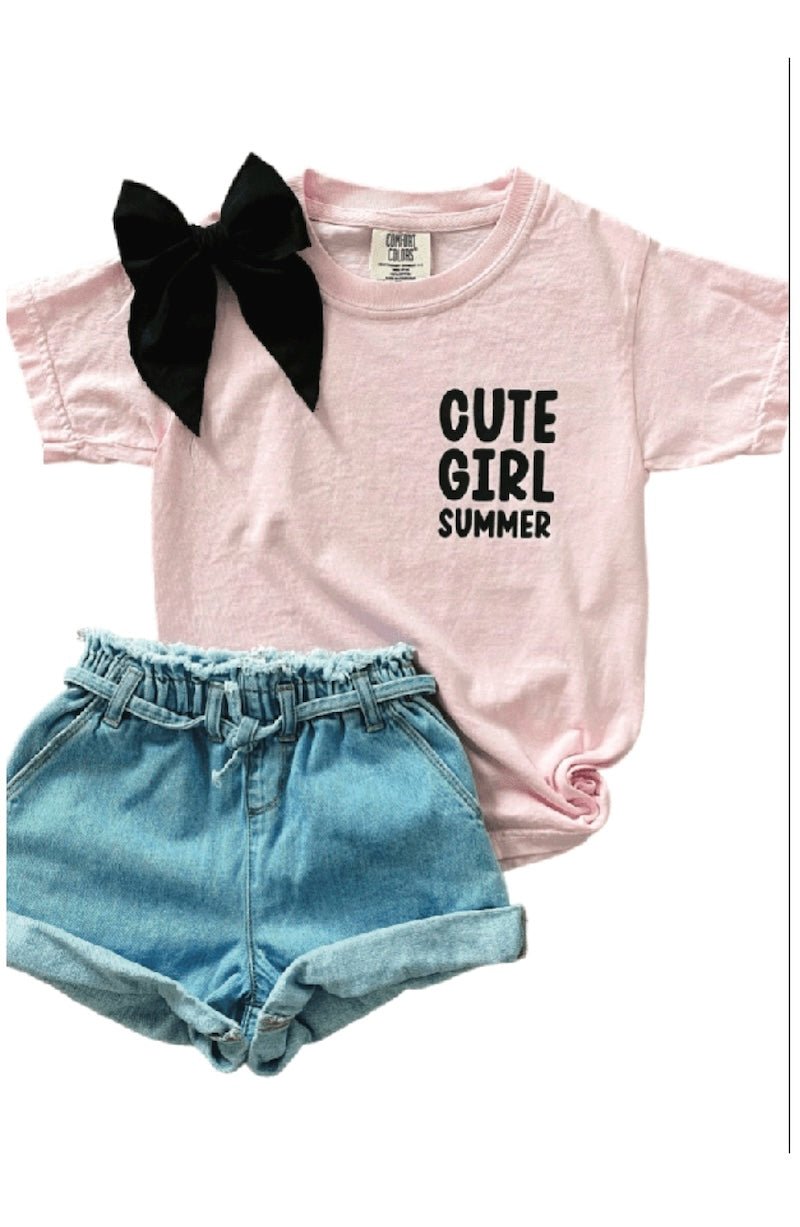 Girls' Pink Summer Tee - Cute Shirt (XS) - Foxy’s