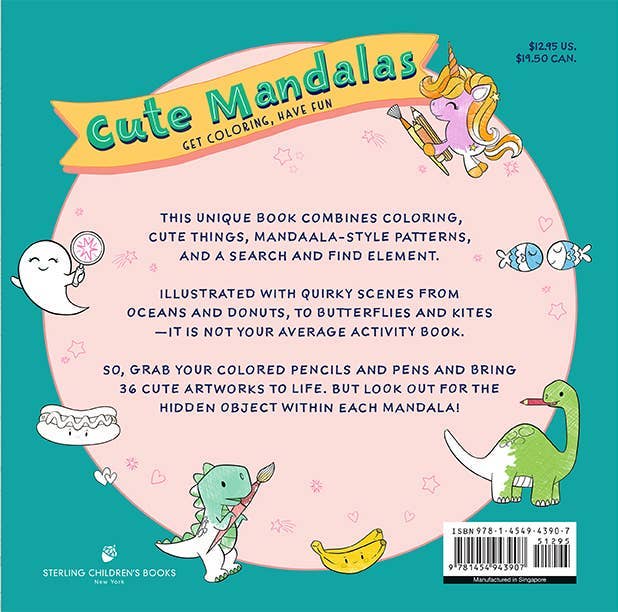 Cute Mandalas Coloring Book