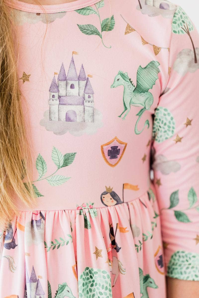 Girls' 'Once Upon a Time' Twirl Dress - Size 4 - Magical Pocket Fun! - Foxy’s
