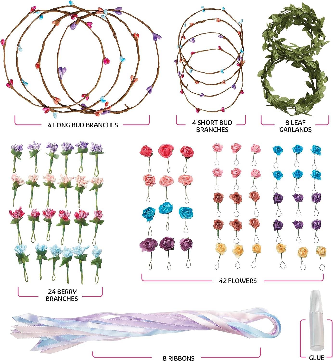 Flower Crowns & Bracelet Making Kit for Girls - Foxy’s