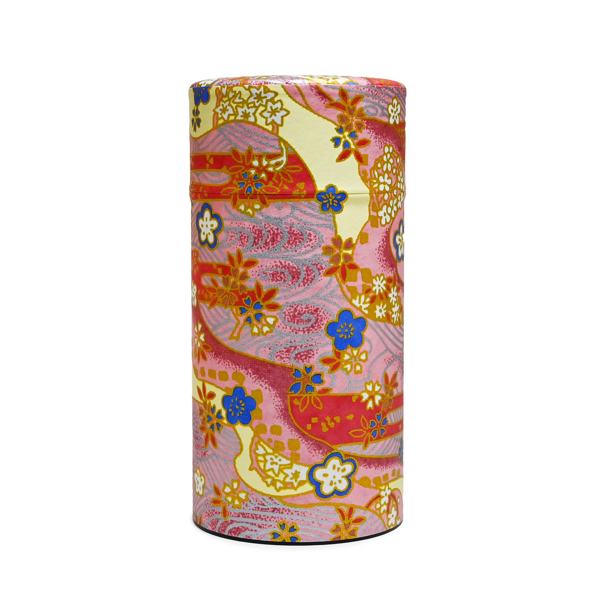 Japanese Double-Lid Tea Container – Pink Sakura (200g) - Foxy’s