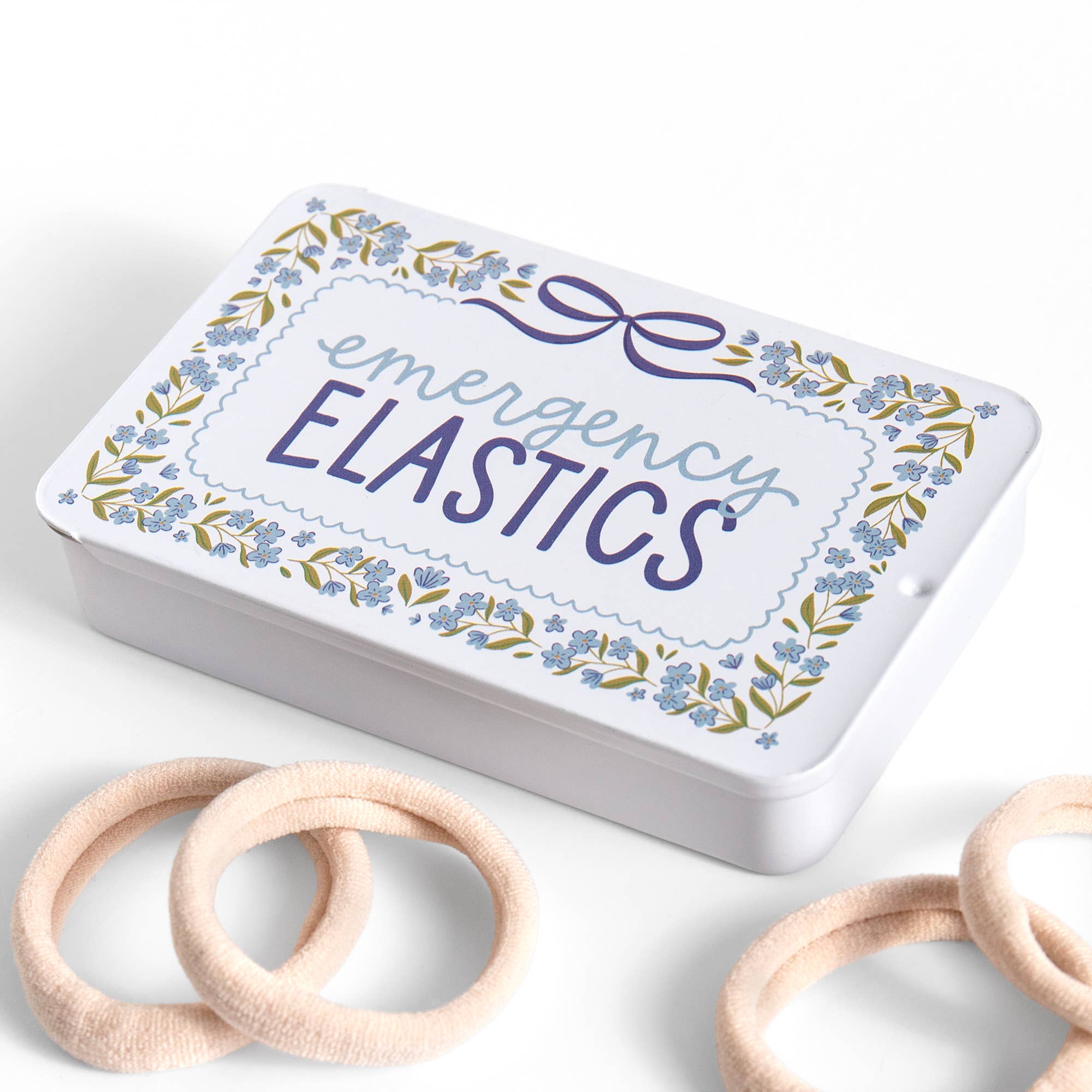 Emergency Elastics Travel Tin with 20 Hair Ties - Foxy’s