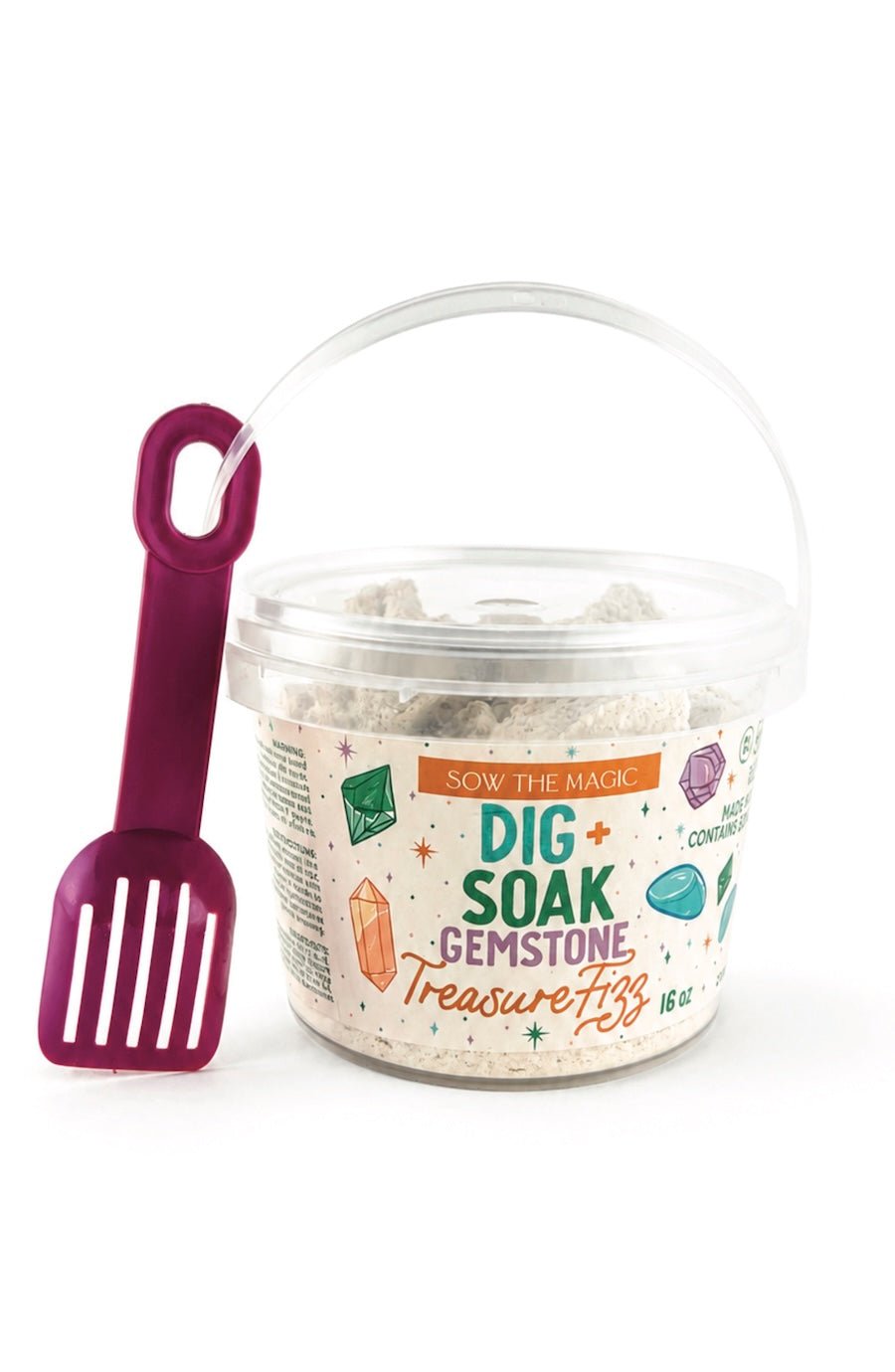 Dig + Soak Surprise Gemstone Treasure Fizz Bucket - Foxy’s