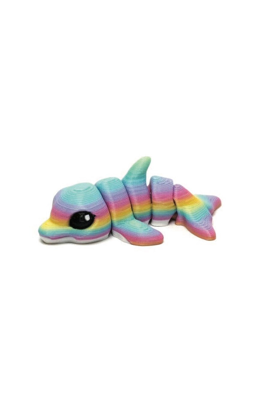 Dolphin (Rainbow) • Mini 3D Printed Articulated Animal • Flexi Animals - Foxy’s