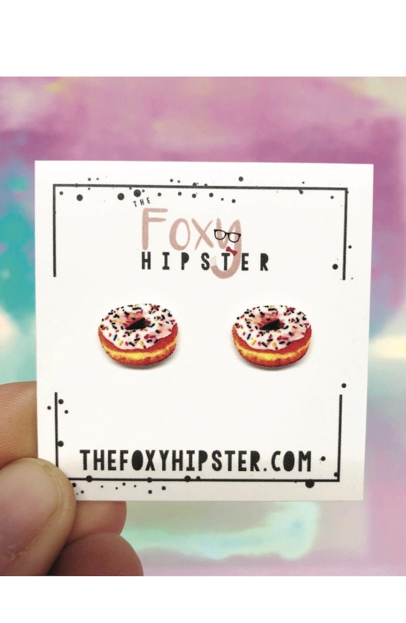 Donut Stud Earrings - Sweet & Stylish Fun! - Foxy’s
