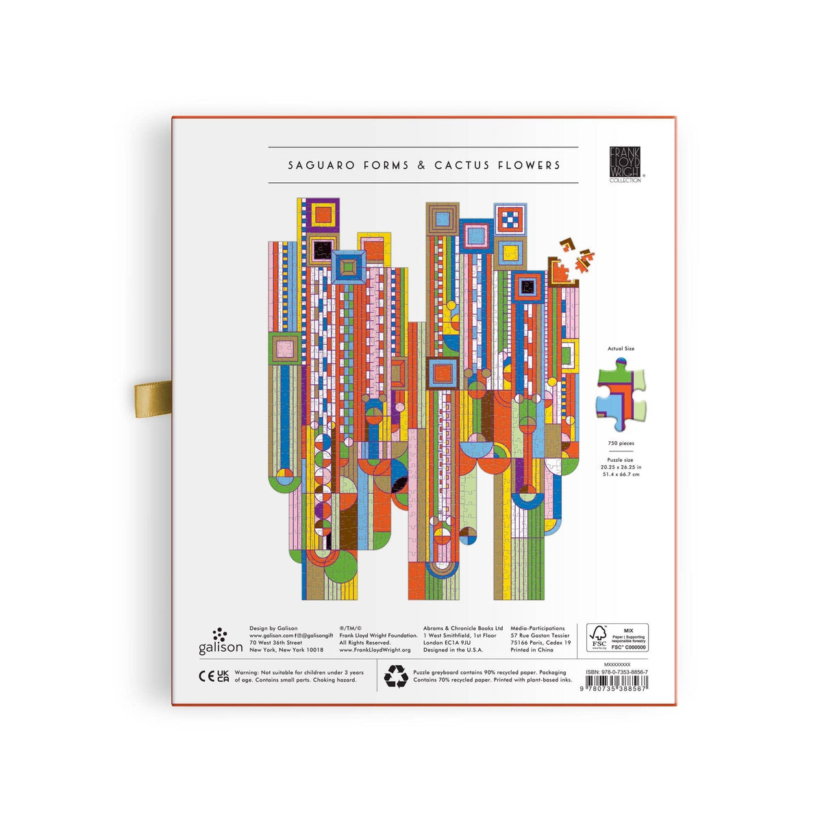 Frank Lloyd Wright Saguaro Cactus & Forms 750 Piece Shaped Foil Puzzle - Foxy’s