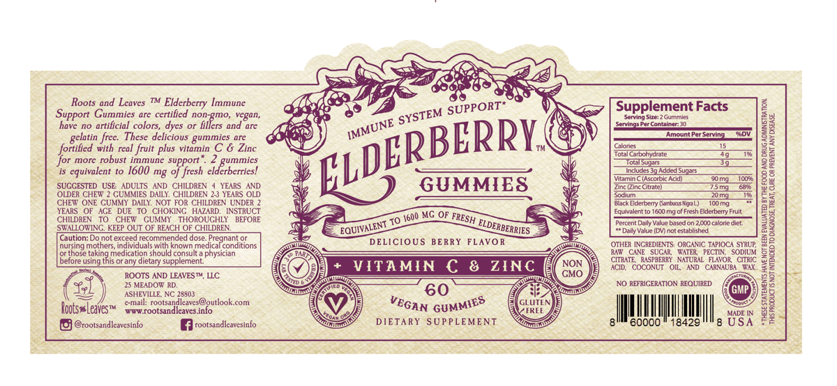Elderberry Gummies with Vitamin C & Zinc - Foxy’s