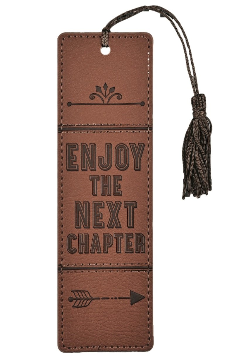 Enjoy the Next Chapter Vegan Leather Bookmark - Graduation, Retirement Gift - Foxy’s