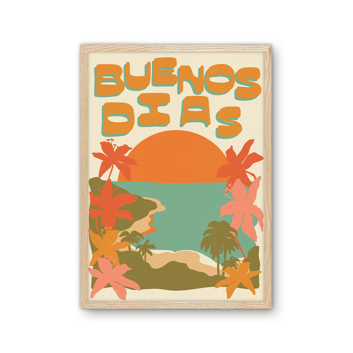 Buenos Dias Print | Art for Dorm, Bedroom, Entryway - Foxy’s