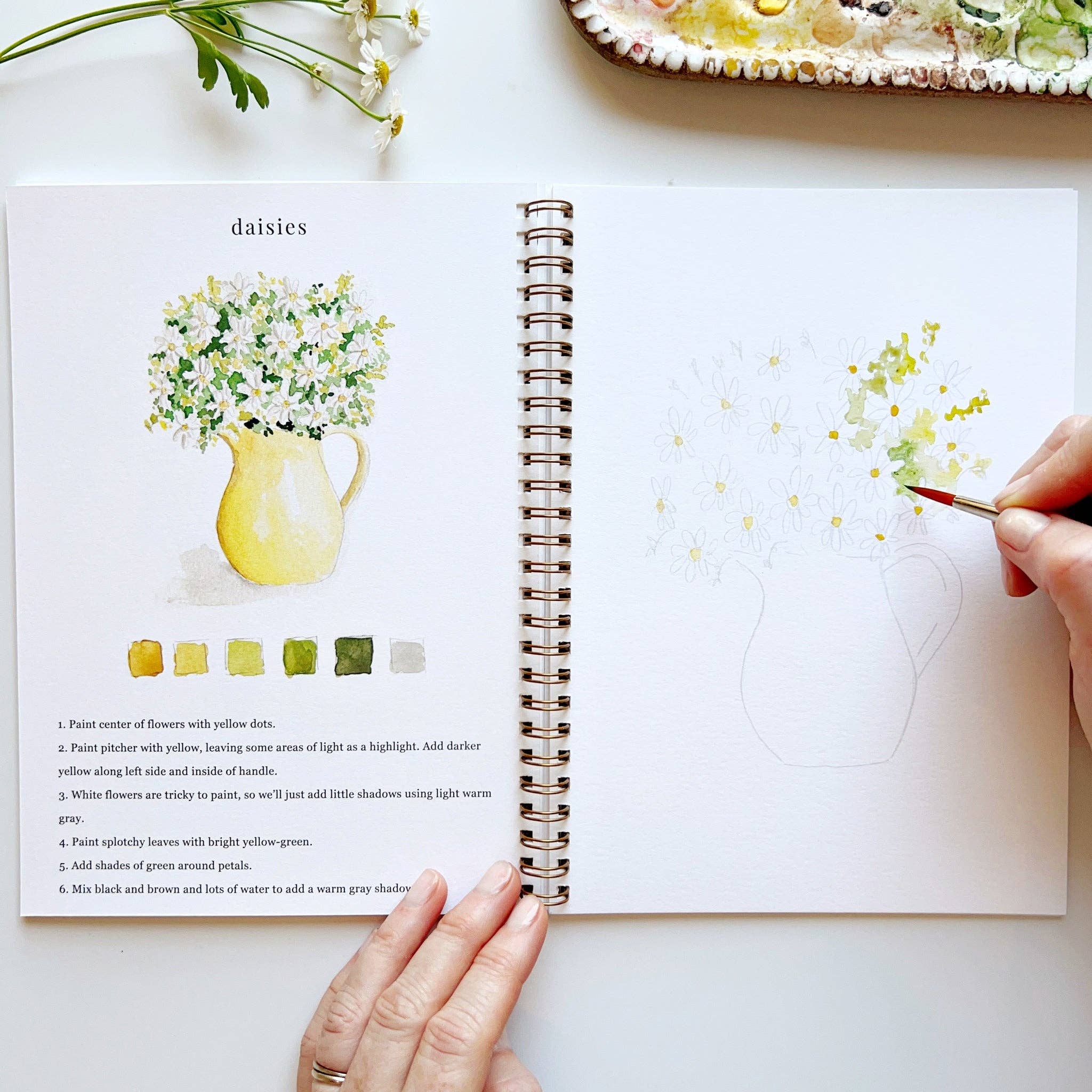 Flowers watercolor workbook - Foxy’s