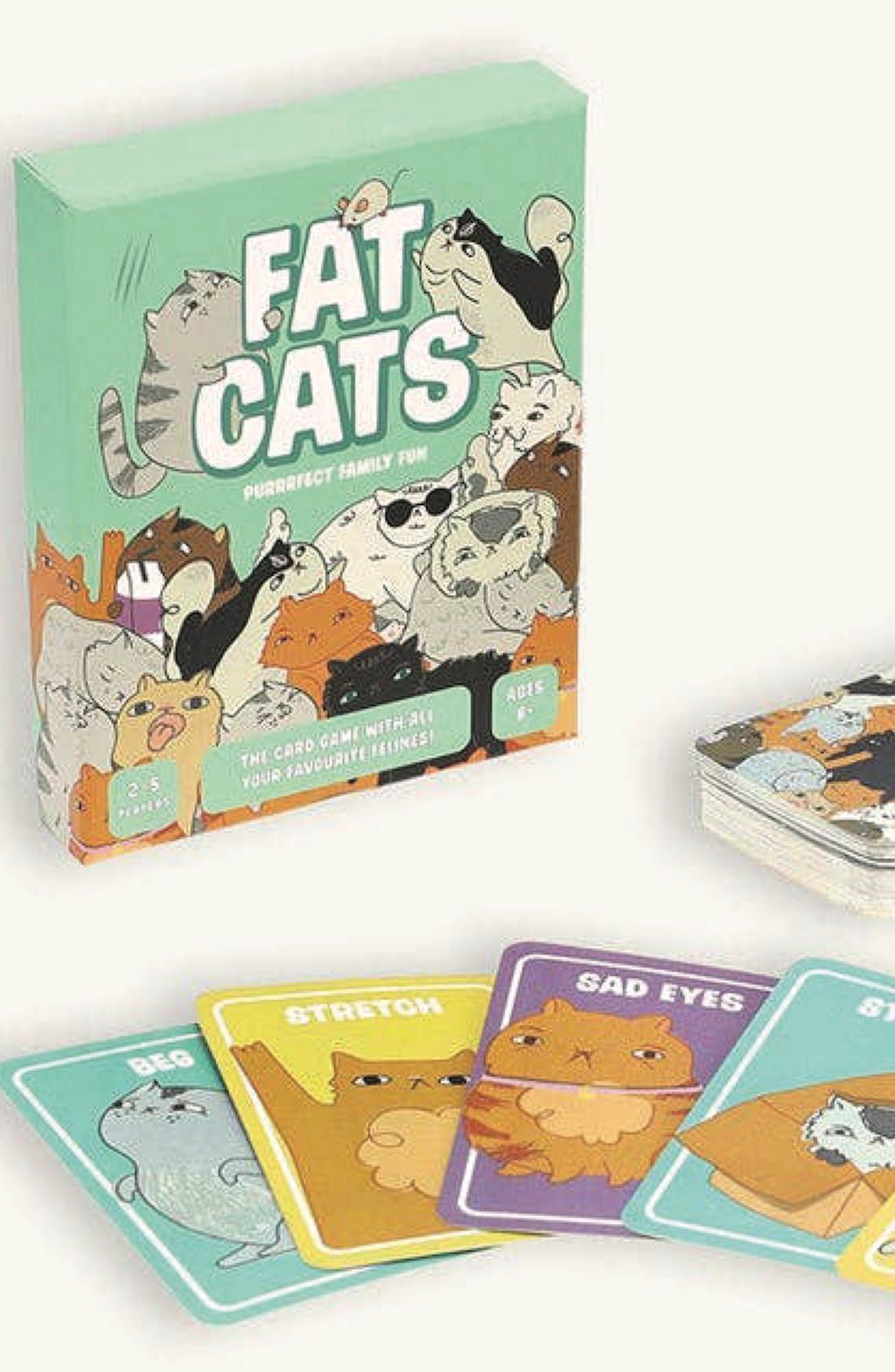 Fat Cats Strategy Card Game for Kids & Family Fun! 🐾 Quick - Play Eco - Friendly Game for Cat Lovers by Foxy's - Foxy’s