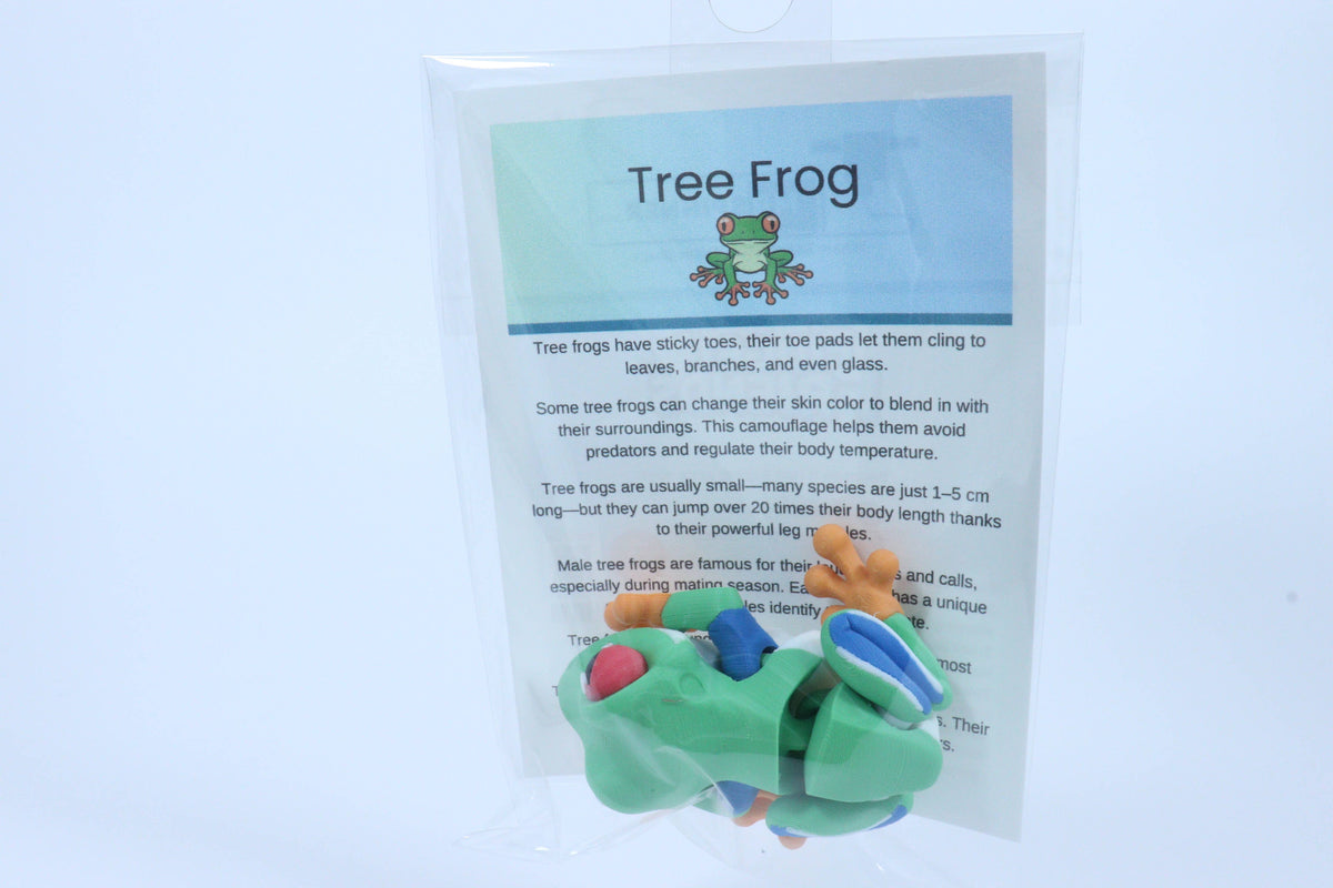 Fidget Friends Tree Frog – 3D Printed Toy