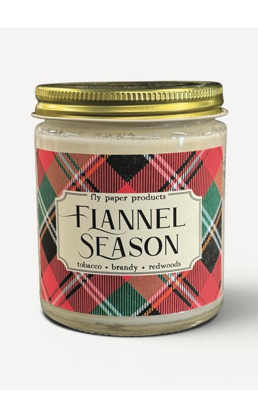 Flannel Season Limited Holiday Edition 9oz Soy Candle- Red - Foxy’s