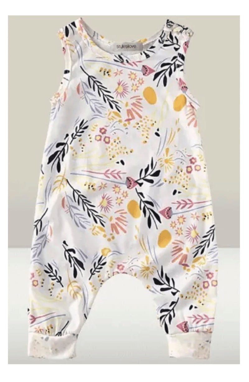 Sweet Blooms Baby Romper - Floral Print Cotton Romper - Foxy's Leotards - Foxy’s