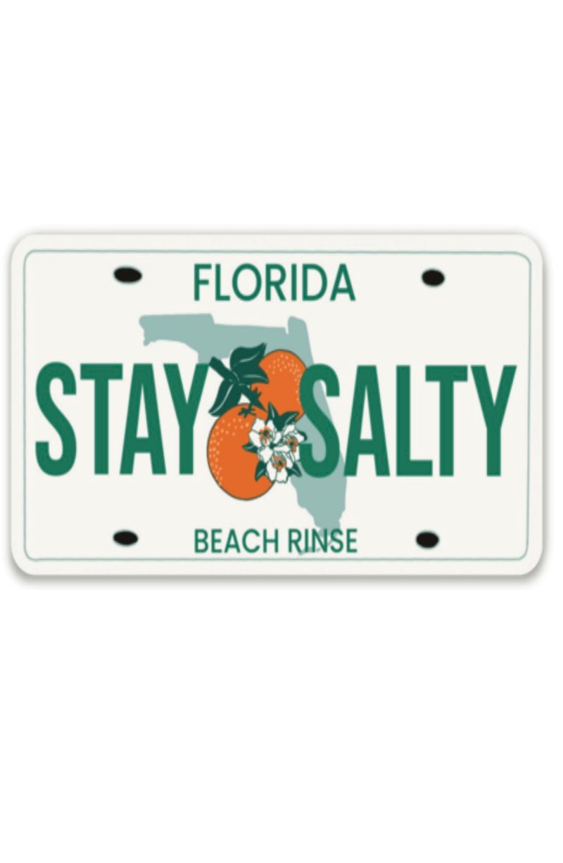 Waterproof Salty State Plate Stickers - Foxy’s