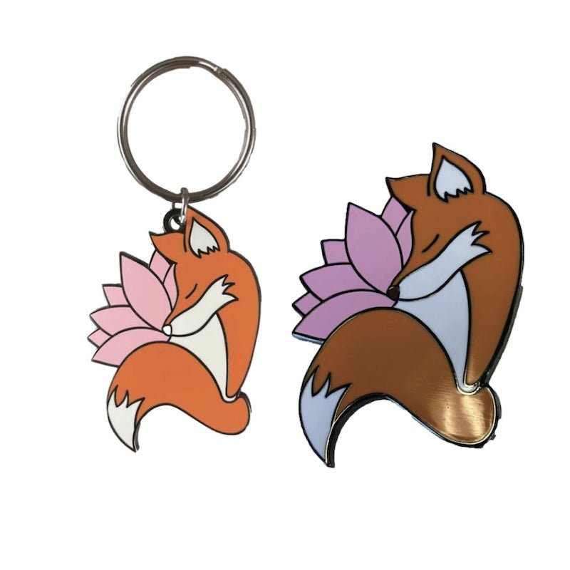 Foxy Logo Pin and Keychain Duo - Foxy’s