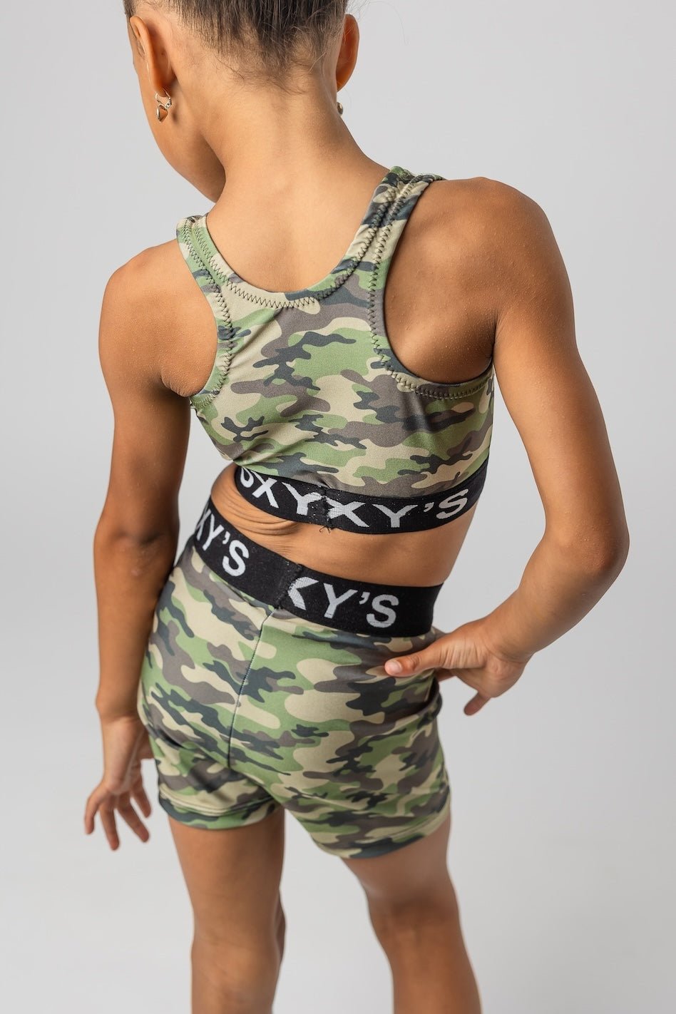 2-Piece Banded Yoga Activewear Set | Camo Green - Foxy’s