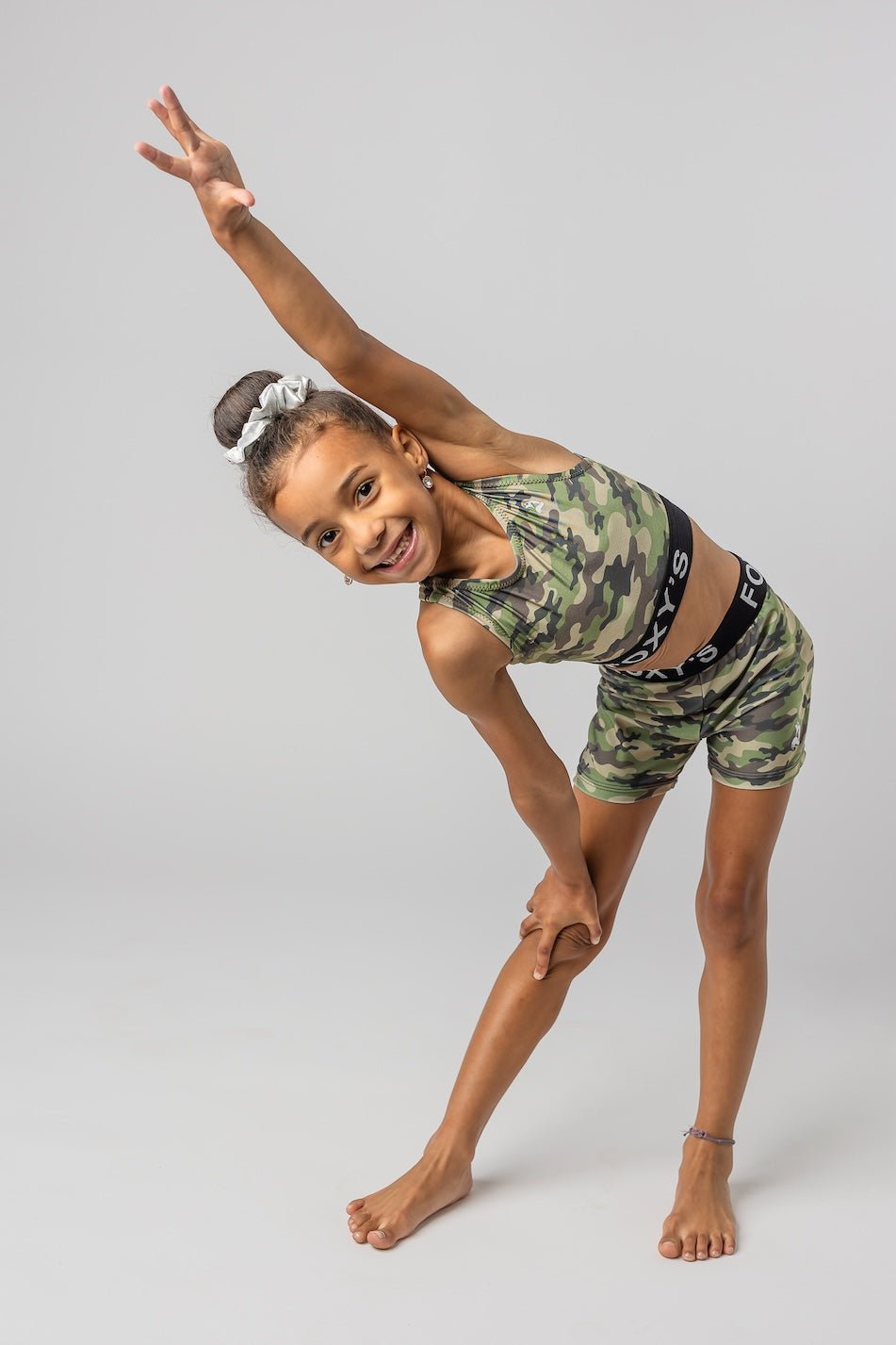 2-Piece Banded Yoga Activewear Set | Camo Green - Foxy’s