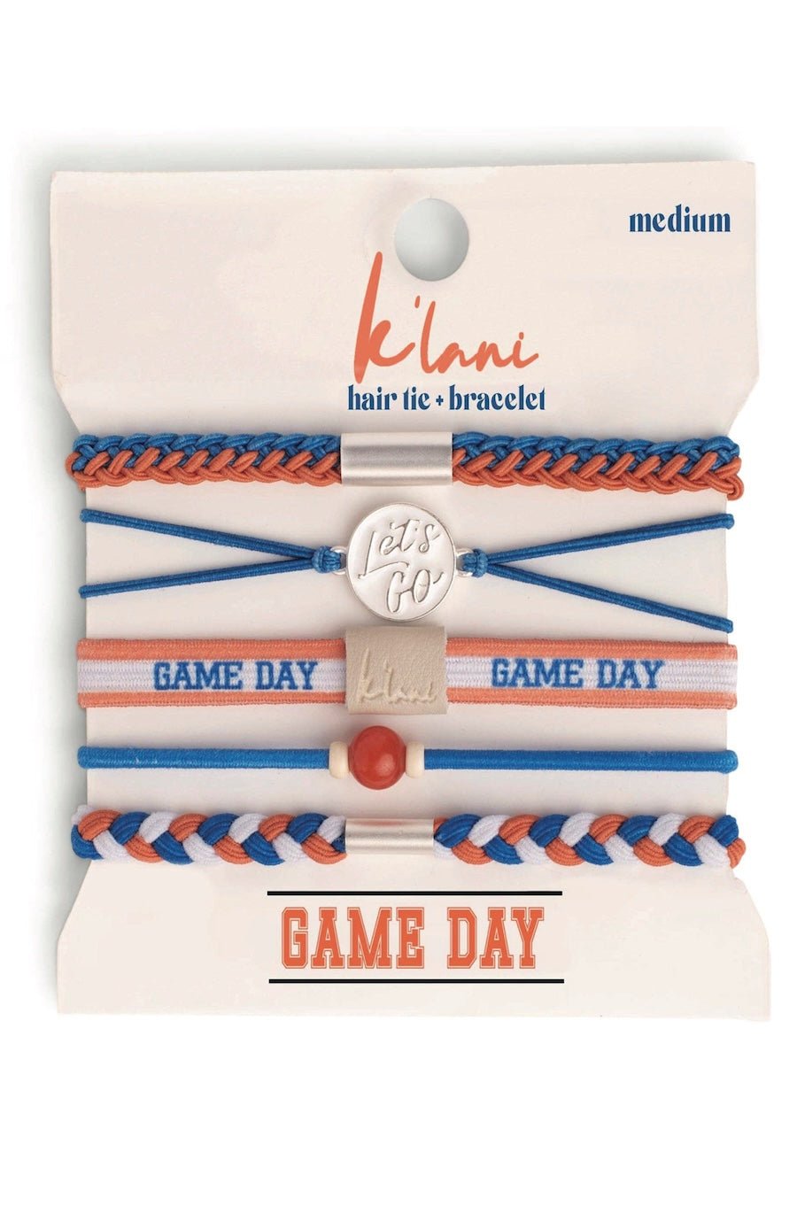 "Game Day" Blue & Orange Hair Tie Bracelets - Foxy’s