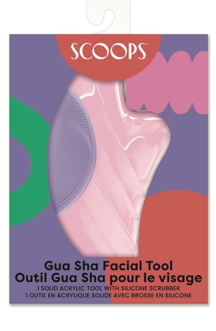 SCOOPS Beauty Gua Sha Facial Tool, Purple Doodles - Foxy’s