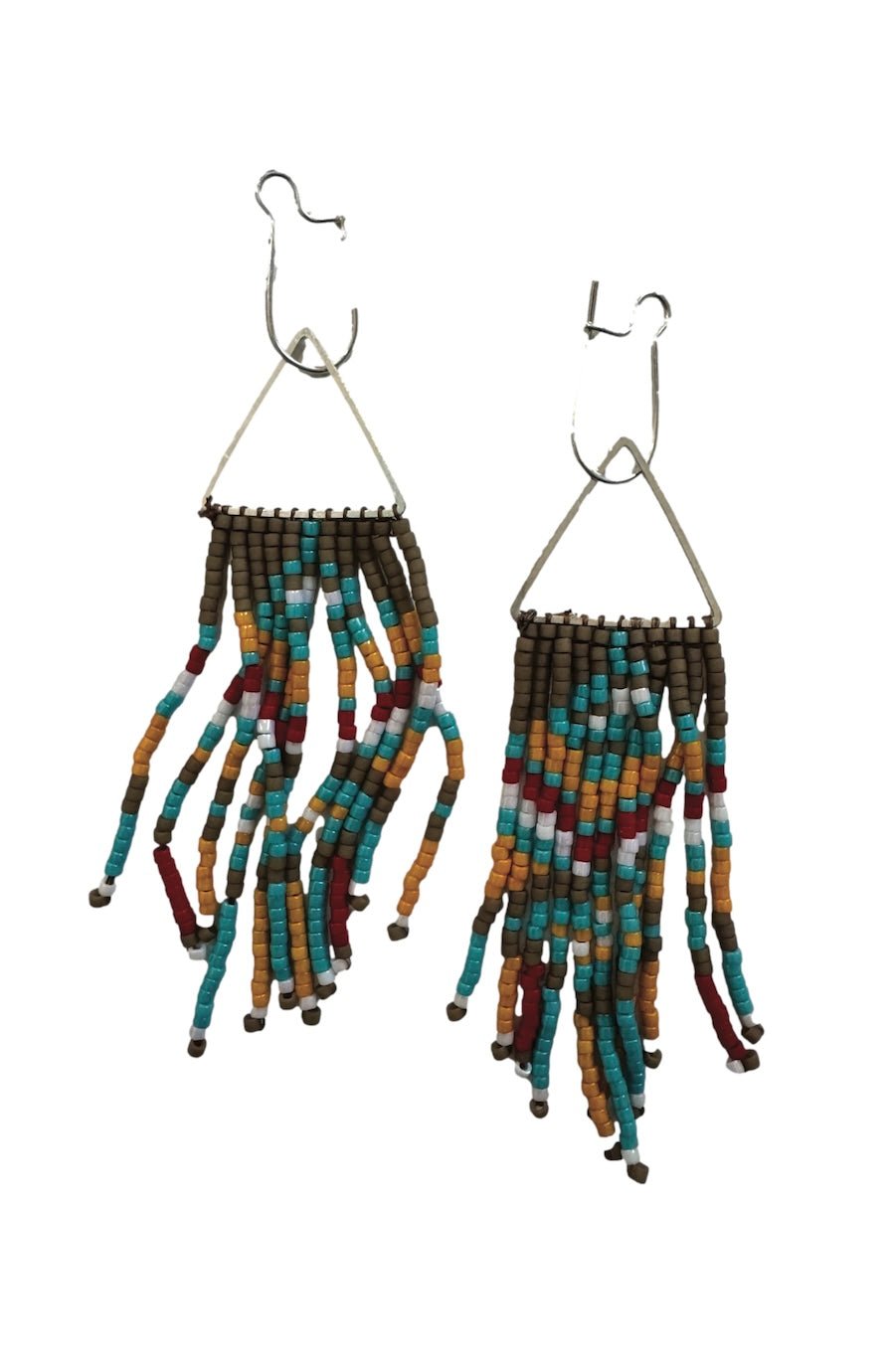Peyote Bead Navajo Earrings | Handmade Jewelry - Foxy’s