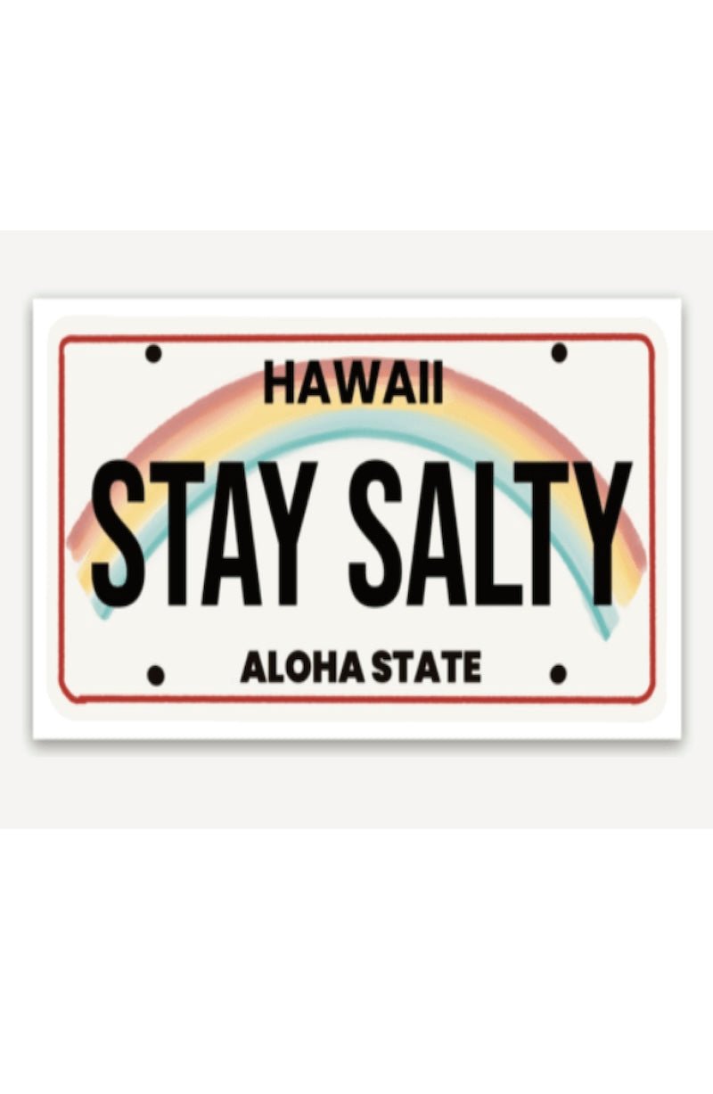 Waterproof Salty State Plate Stickers - Foxy’s