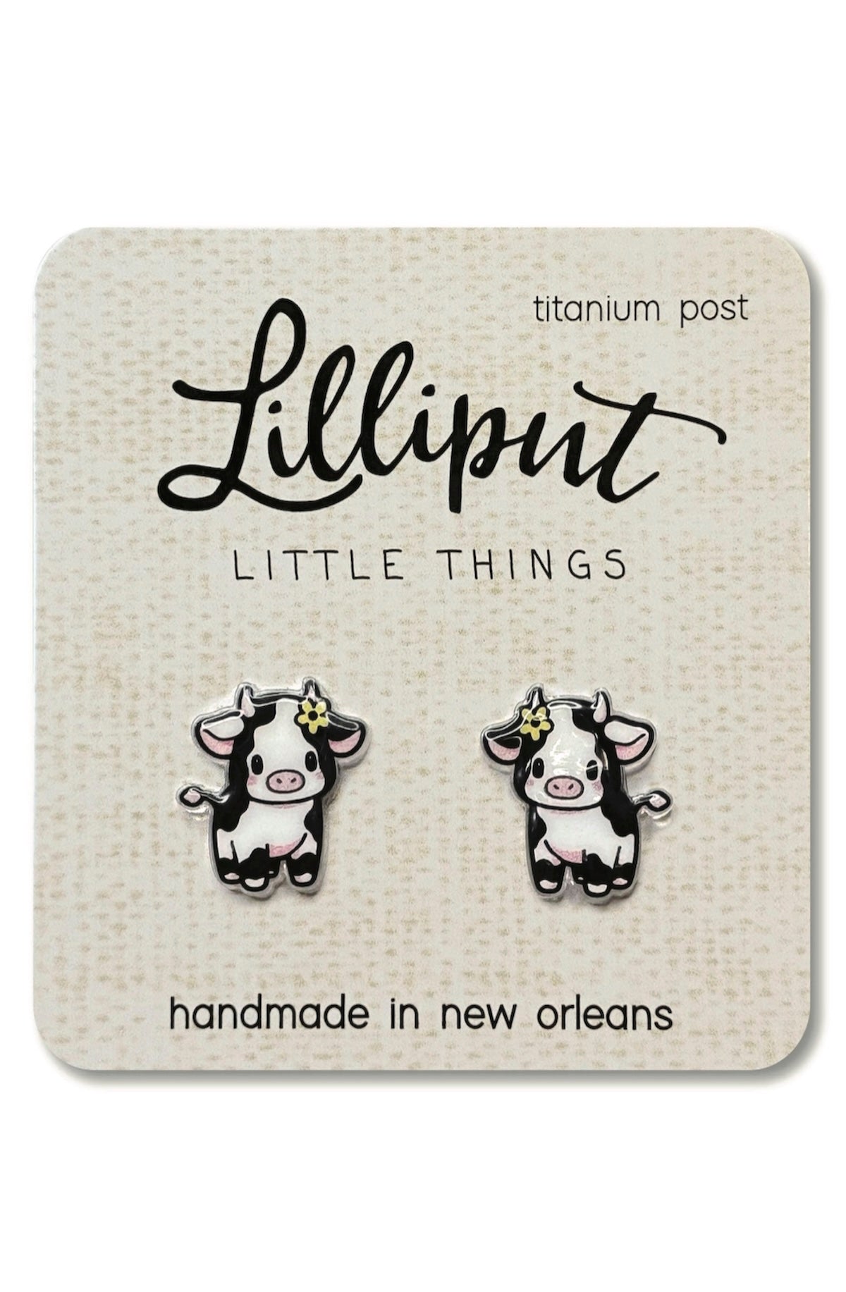 Baby Cow Earrings // Farm Animal Earrings - Foxy’s