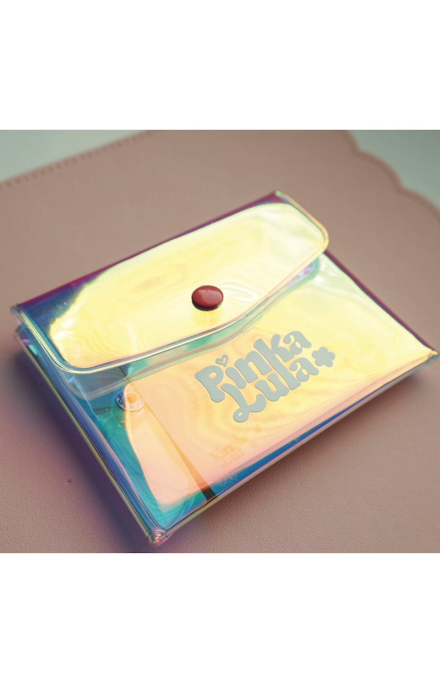 holographic clear case with button
