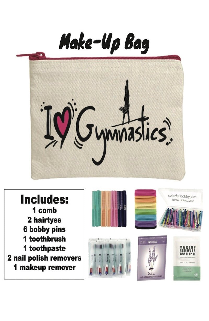 Foxy's Gymnastics Makeup Bag Set - Complete with Accessories! Nail Your Look! - Foxy’s