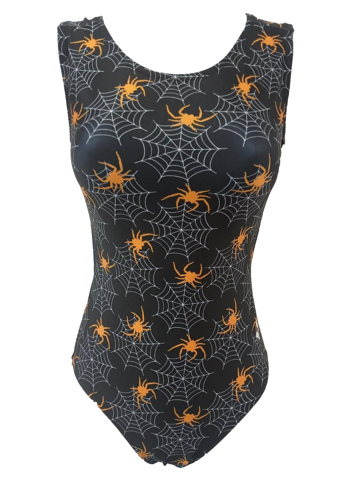 Spooky Spider Web Halloween Gymnastics Leotard