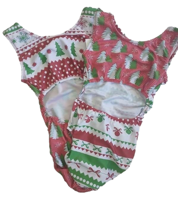 Holly Jolly Christmas Vice Versa Holiday Leotard (Choose Your Style)