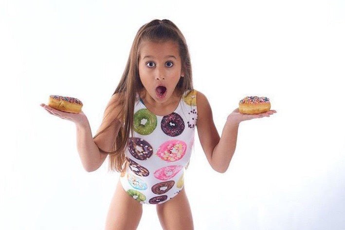 Mmm Donuts Gymnastics Leotard for Girls | Foxy's Leotards - Made in USA - Foxy’s