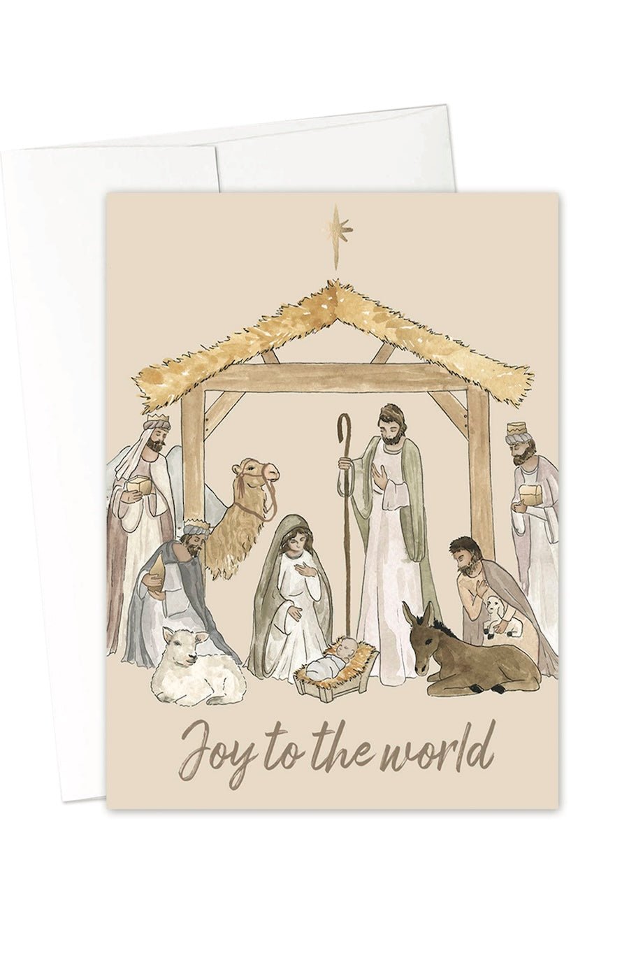 Joy to the World Christmas Nativity Scene - Greeting Card - Foxy’s