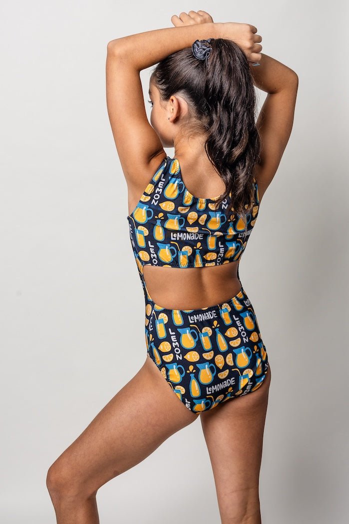 Main Squeeze Lemonade Gymnastics Leotard - Foxy's Leotards - Sizes 6 to Adult Small - Foxy’s