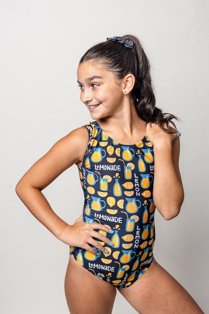 Main Squeeze Lemonade Gymnastics Leotard - Foxy's Leotards - Sizes 6 to Adult Small - Foxy’s