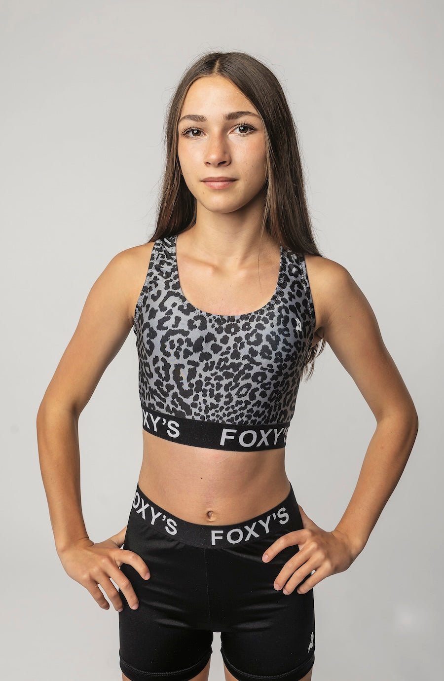 Foxy's Banded 2-Piece Animal Print Activewear Set for Gymnastics, Yoga, Dance and Fitness - Foxy’s