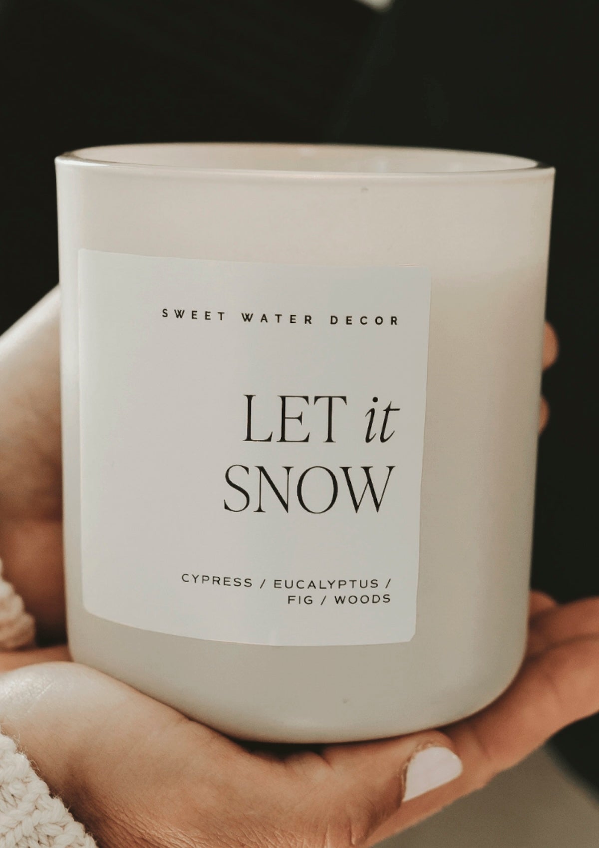 Let It Snow 15 oz Soy Candle, Matte Jar - Home Decor - Foxy’s