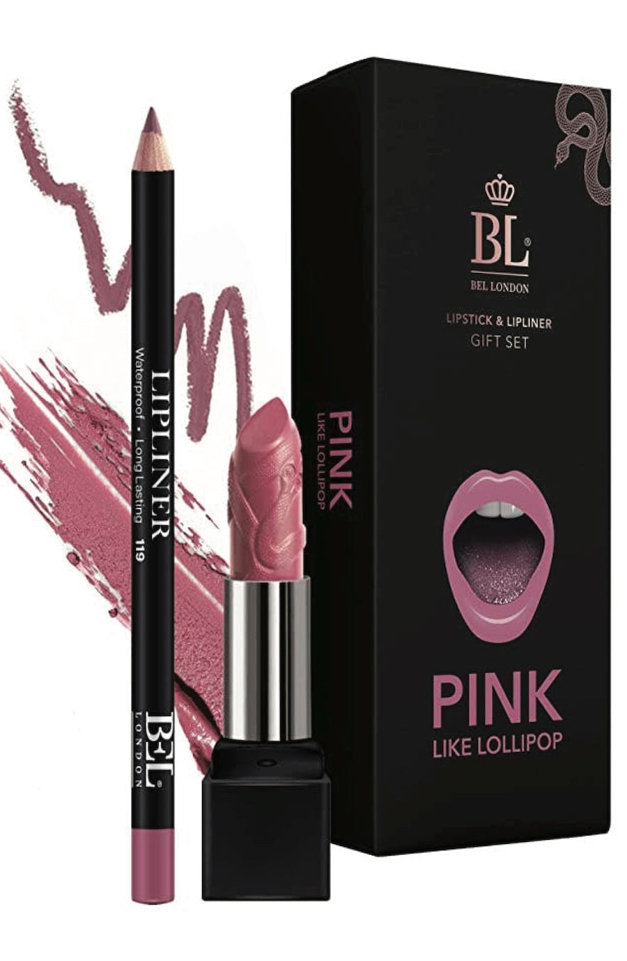 pink lip liner and lip stick set