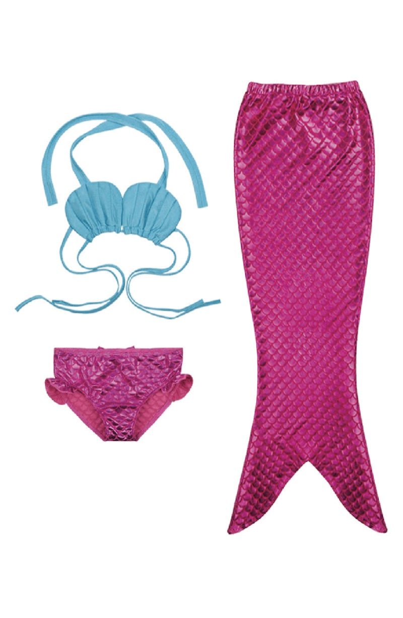 Mermaid Tail Swimsuit for Girls - 3pc Set 🧜♀️ - Foxy’s