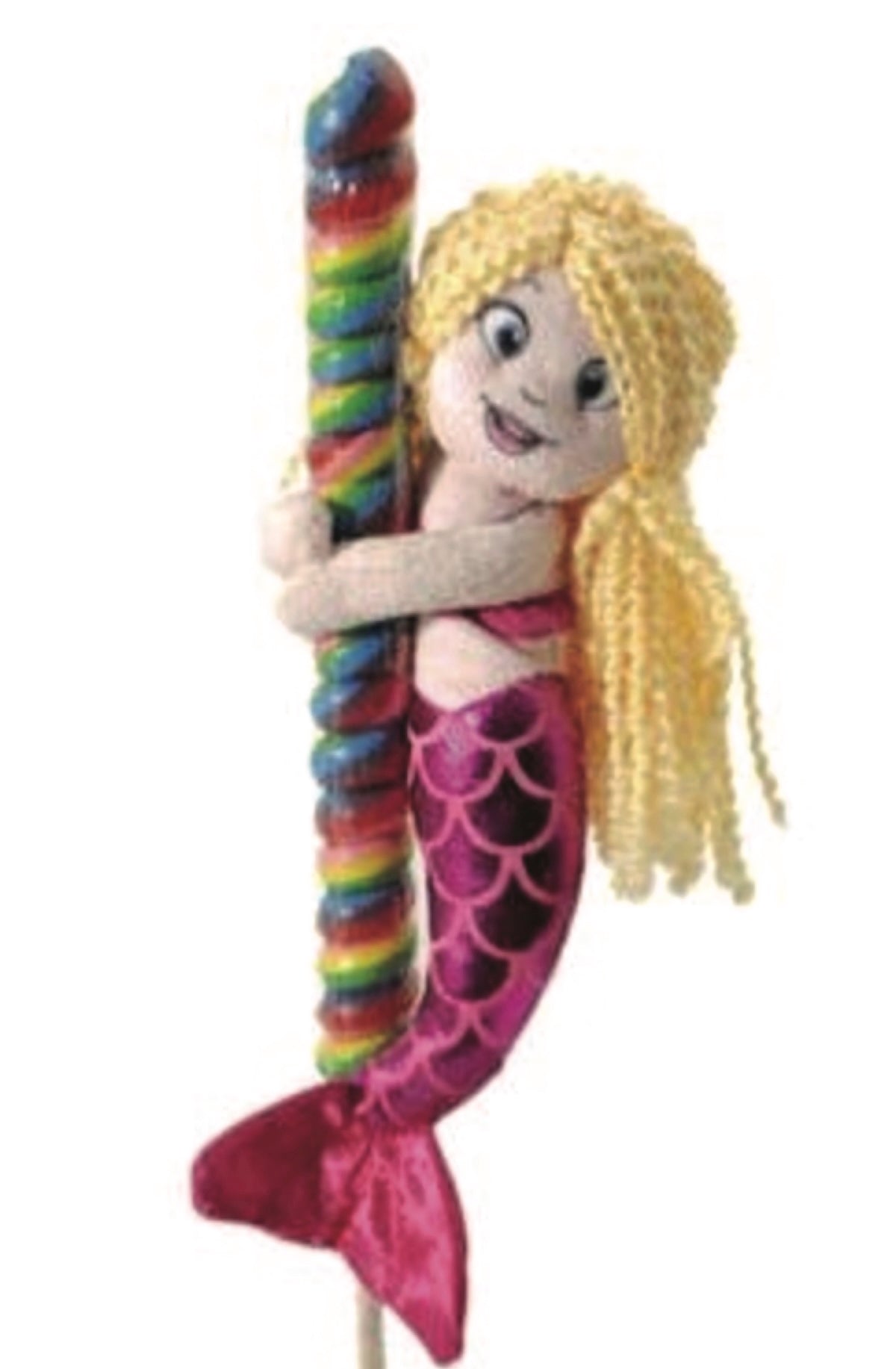 9" (22cm) Lollyplush Mermaid Blonde w/ 14" Rainbow Lollipop - Foxy’s