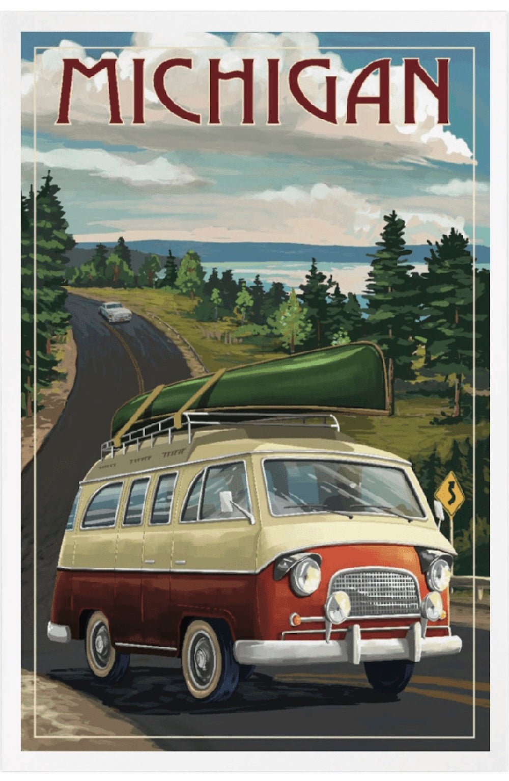PREMIUM POSTCARDS Michigan, Camper Van - Foxy’s
